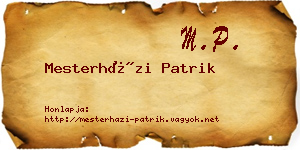 Mesterházi Patrik névjegykártya