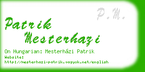 patrik mesterhazi business card